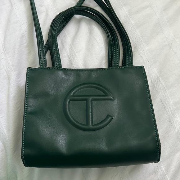 TELFAR Dark Green Small Shopping Bag - Picture 1 of 7